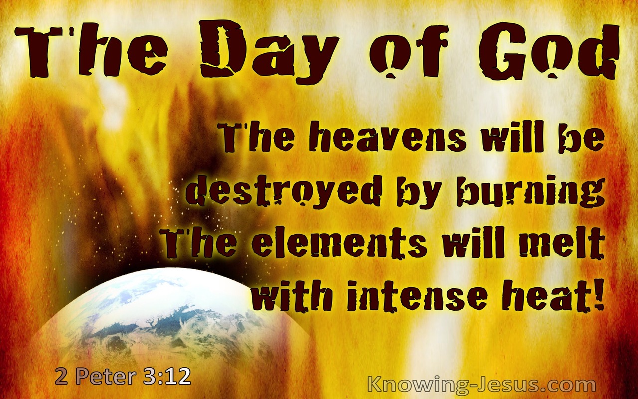 2 Peter 3:12 Looking For And Hastening The Coming Of The Day Of God (yellow)